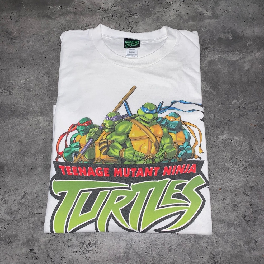Vintage 2003 Mens Large Teenage Mutant Ninja Turtles TMNT TV Show Promo T-Shirt